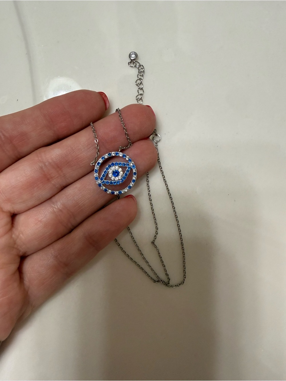 Evil Eye Silver Necklace